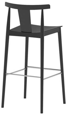 Andreu World Табурет из бука со спинкой и подставкой для ног Smile Bq0337-bq0348 - Вид №2