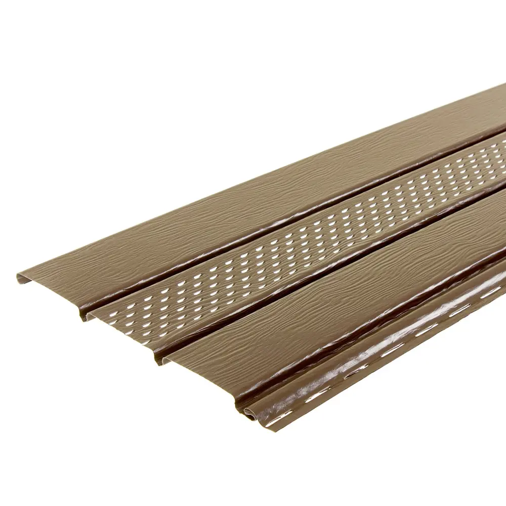 Софит ПВХ с перфорацией 2700х300 мм темно-коричневый, 0.81 м2 FINEBER STLM-2160165