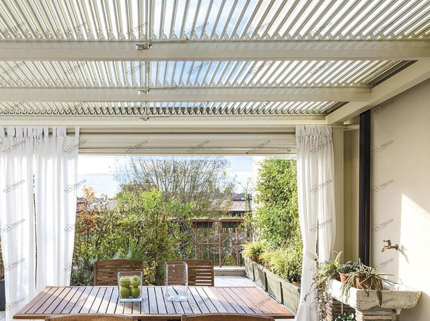 MV Living Настенная пергола из алюминия с регулируемыми жалюзи Bioclimatiche sun-id-1388674