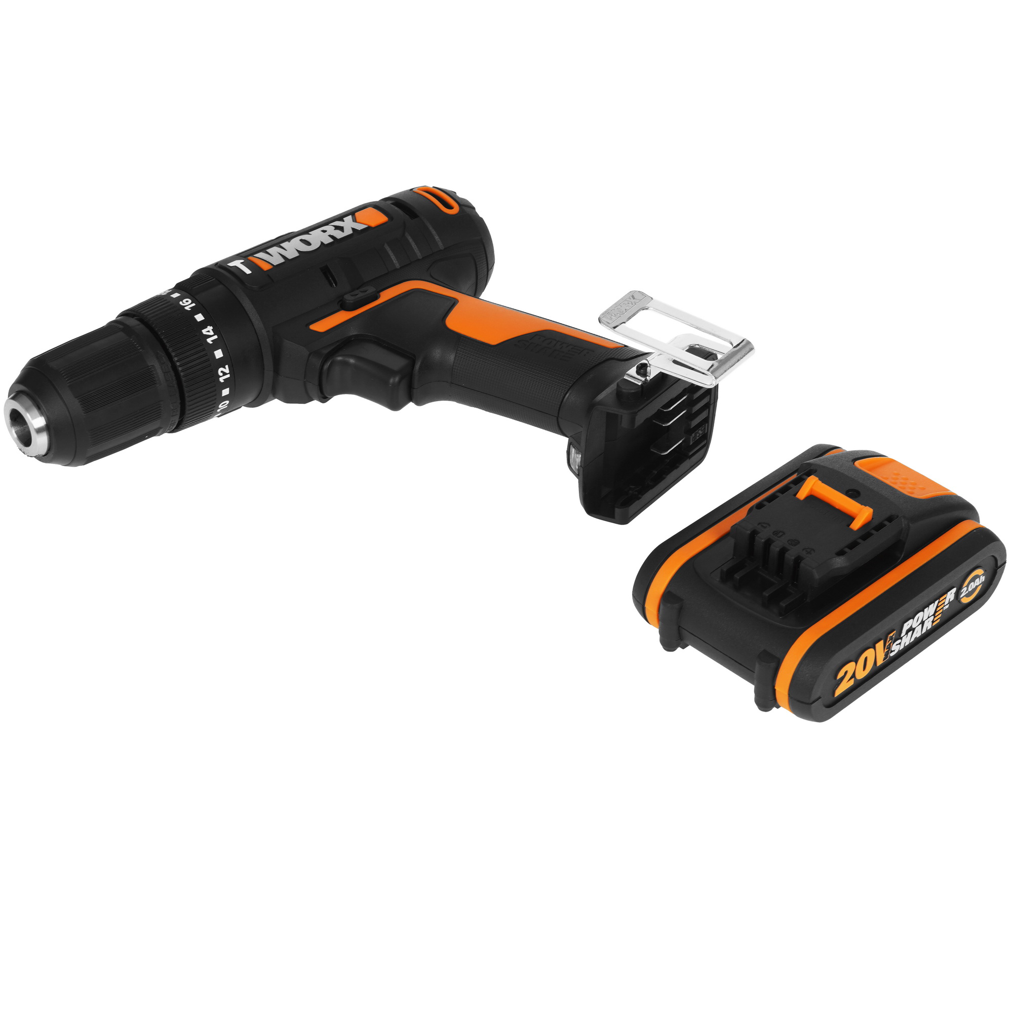 Дрель-шуруповерт Worx WX370 PowerShare 20V 9083046 STDN-0028813 - Вид №5