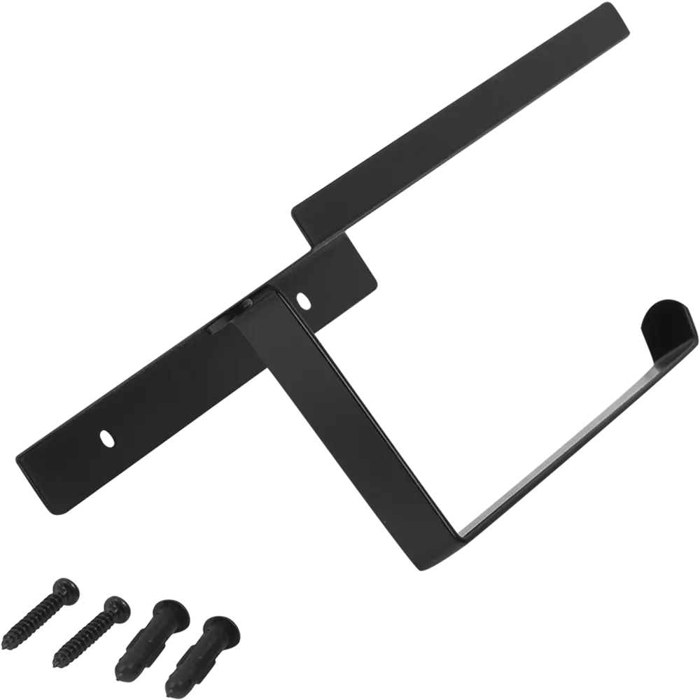 Держатель для туалетной бумаги Swensa Lund с полкой цвет чёрный STLM-2028023 - Вид №2