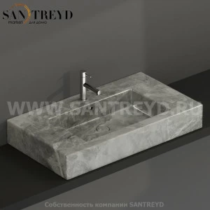 IN091AAG Подвесная раковина настенная прямоугольная Ceramica Globo  серая