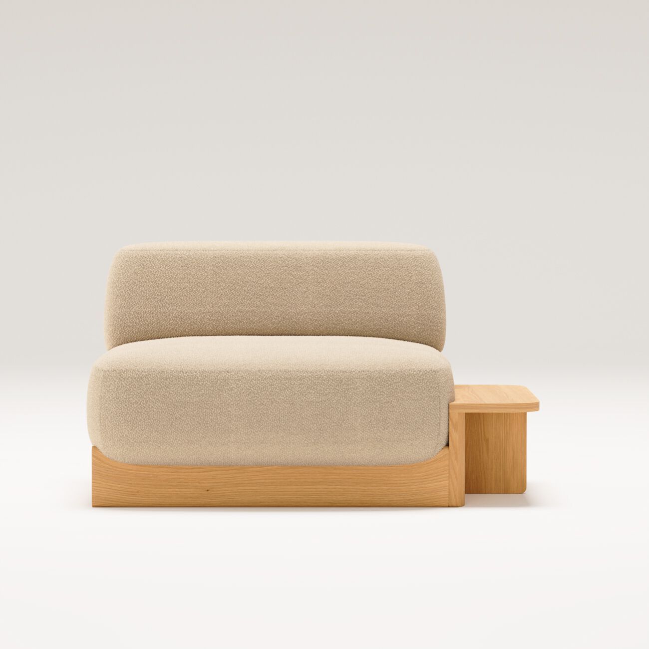 Угловой диван из ткани и дуба с шезлонгом Wewood купол ARCH-00078986 - Вид №2