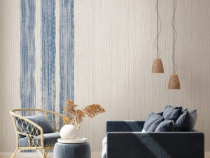 Тканевые полосатые обои