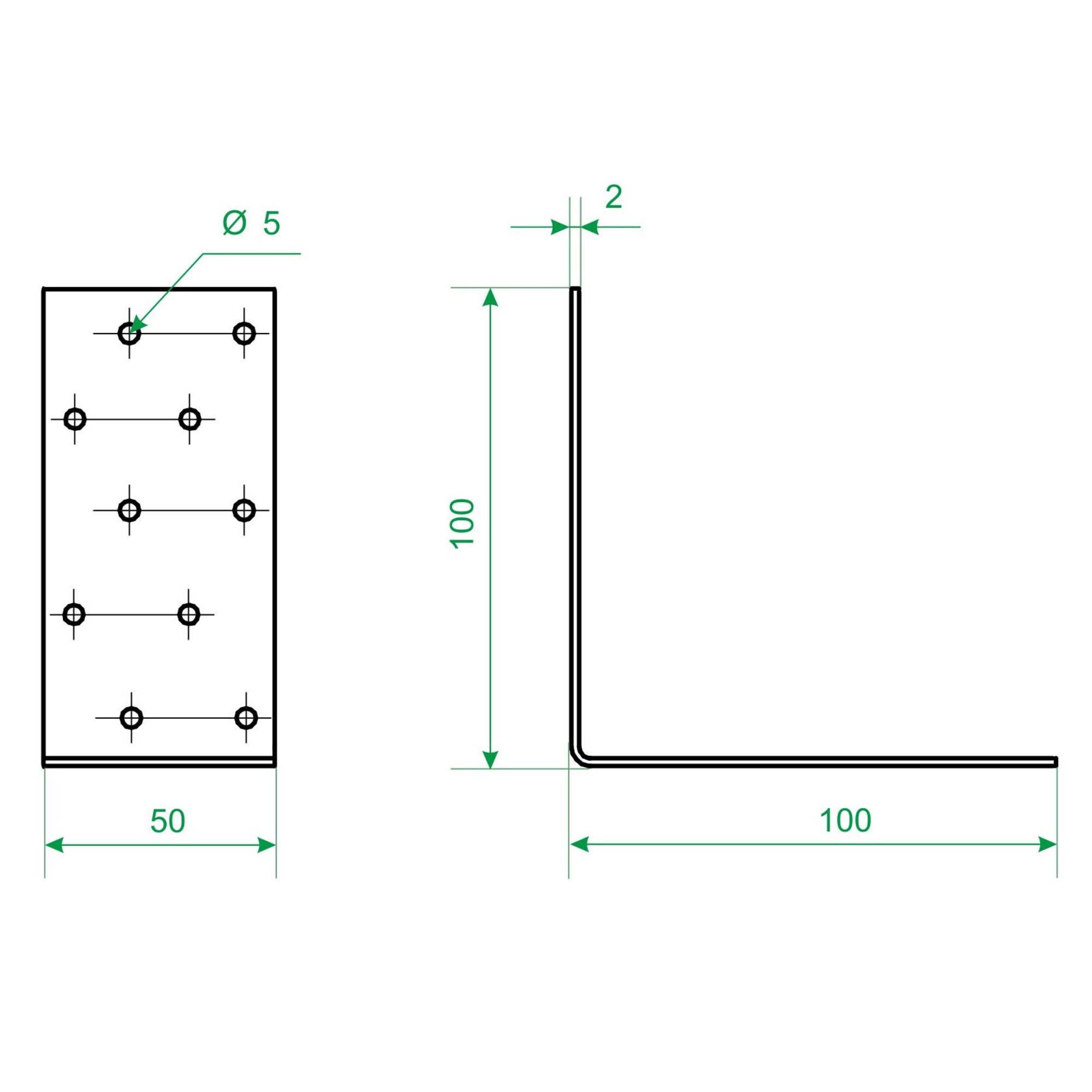 84857839 Угол крепежный равносторонний 50х100х100х2 Santreyd  - Вид №5