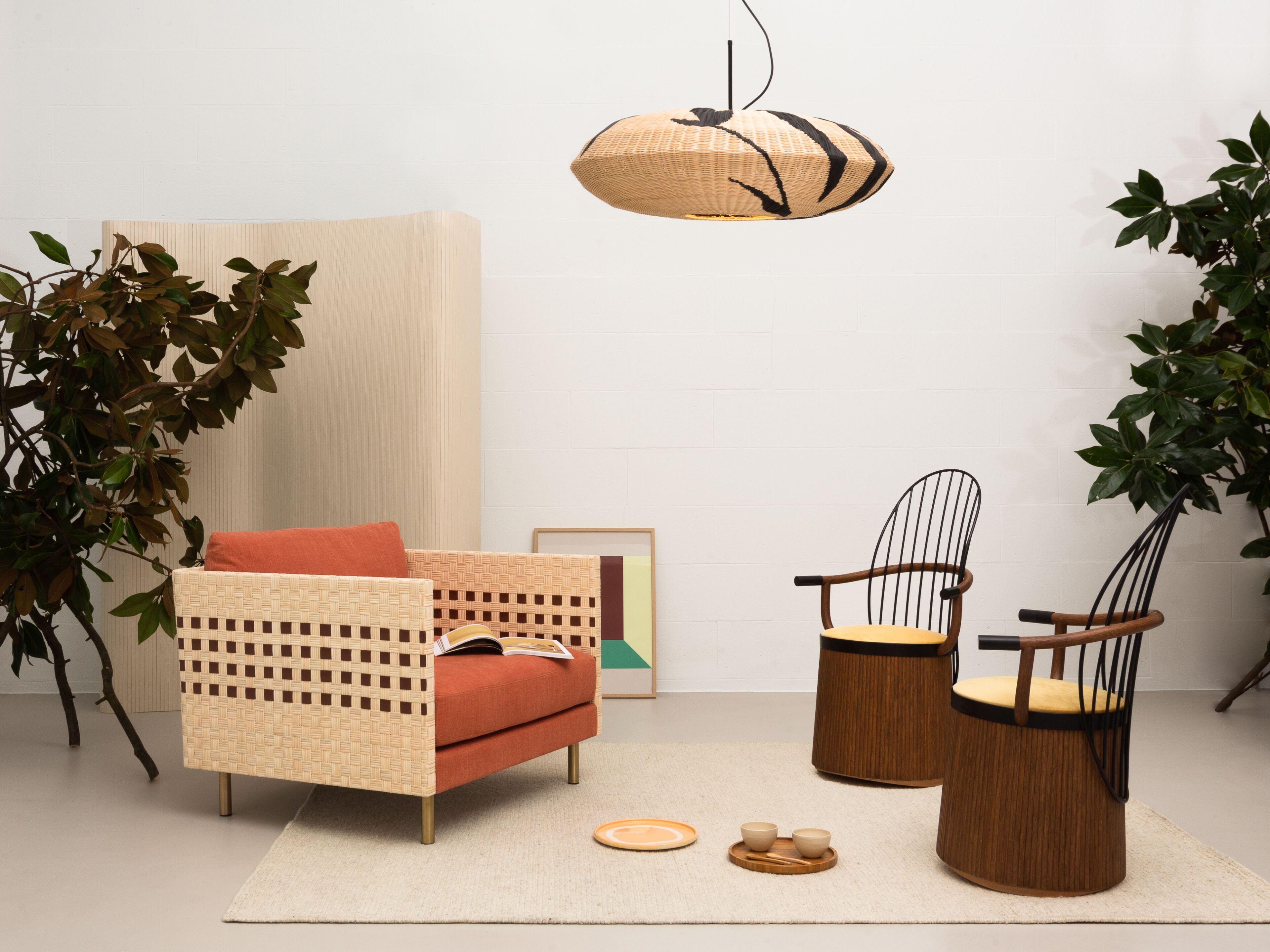 Тканевое кресло с подлокотниками Bottega Intreccio MILLI ARCH-00077754 - Вид №4