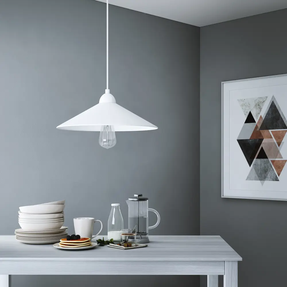 Светильник подвесной KREAFORTA Gapan цвет белый STLM-2039072 - Вид №7