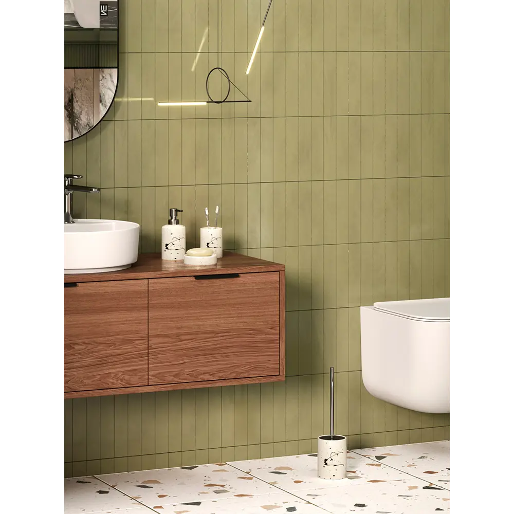 Стакан для щеток дали керамика белый Santreyd STLM-2052935 - Вид №5