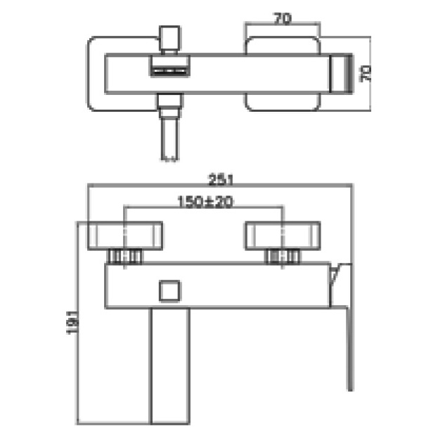 PE850102560 Смеситель для ванны Webert Pegaso - Вид №1