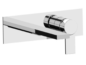Настенный смеситель для раковины с пластиной