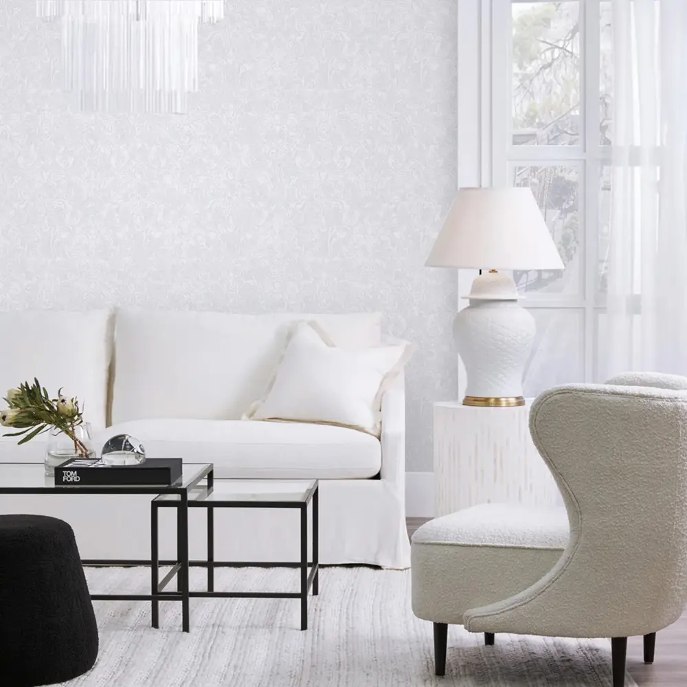 Обои флизелиновые Erismann Frederica белые 1.06 м 61011-03 STLM-2209781 - Вид №4