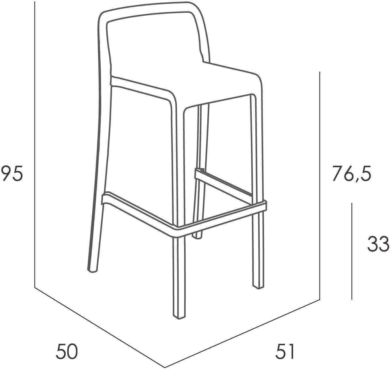 Ezpeleta Табурет из полипропилена с подставкой для ног  Mt-att00/mt-att01  - Вид №16