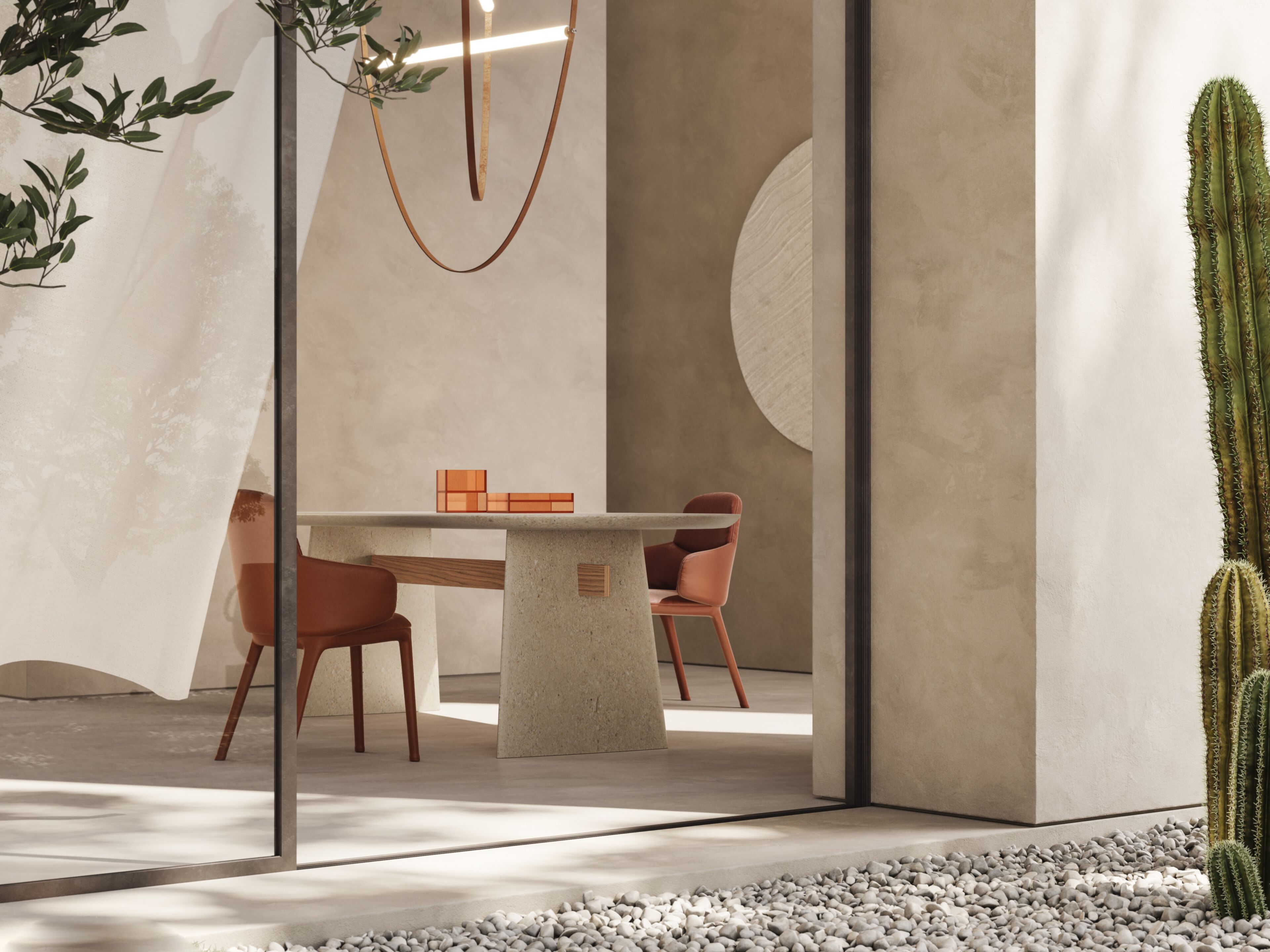 Leccese каменный обеденный стол Natuzzi Italia Adam ARCH-00127166 - Вид №6