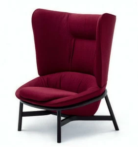 arflex Мягкое кресло-качалка из ткани с высокой спинкой Ladle