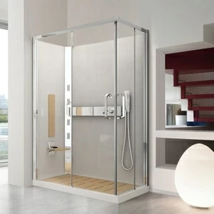 Душевая кабина NEXIS 1 A120x80 HYDRO Novellini NEXIS цвета ясень, с низким душевым поддоном