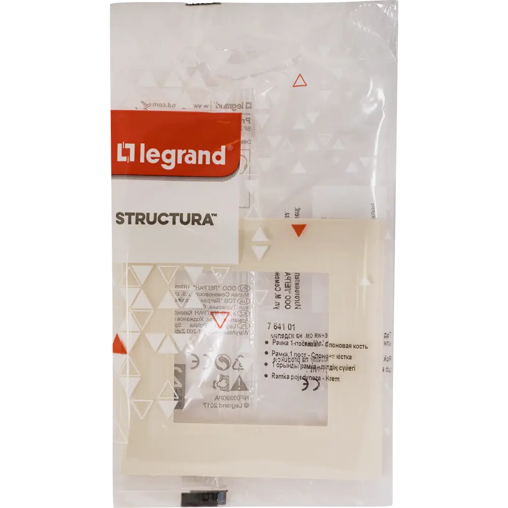 82064664 Рамка для розеток и выключателей Legrand Structura 1 пост, цвет слоновая кость STLM-0018651 - Вид №6
