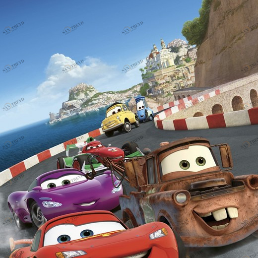 1-402-Cars-Italy Фотообои Komar Disney 1.84х1.27 м 1402CARSITALY