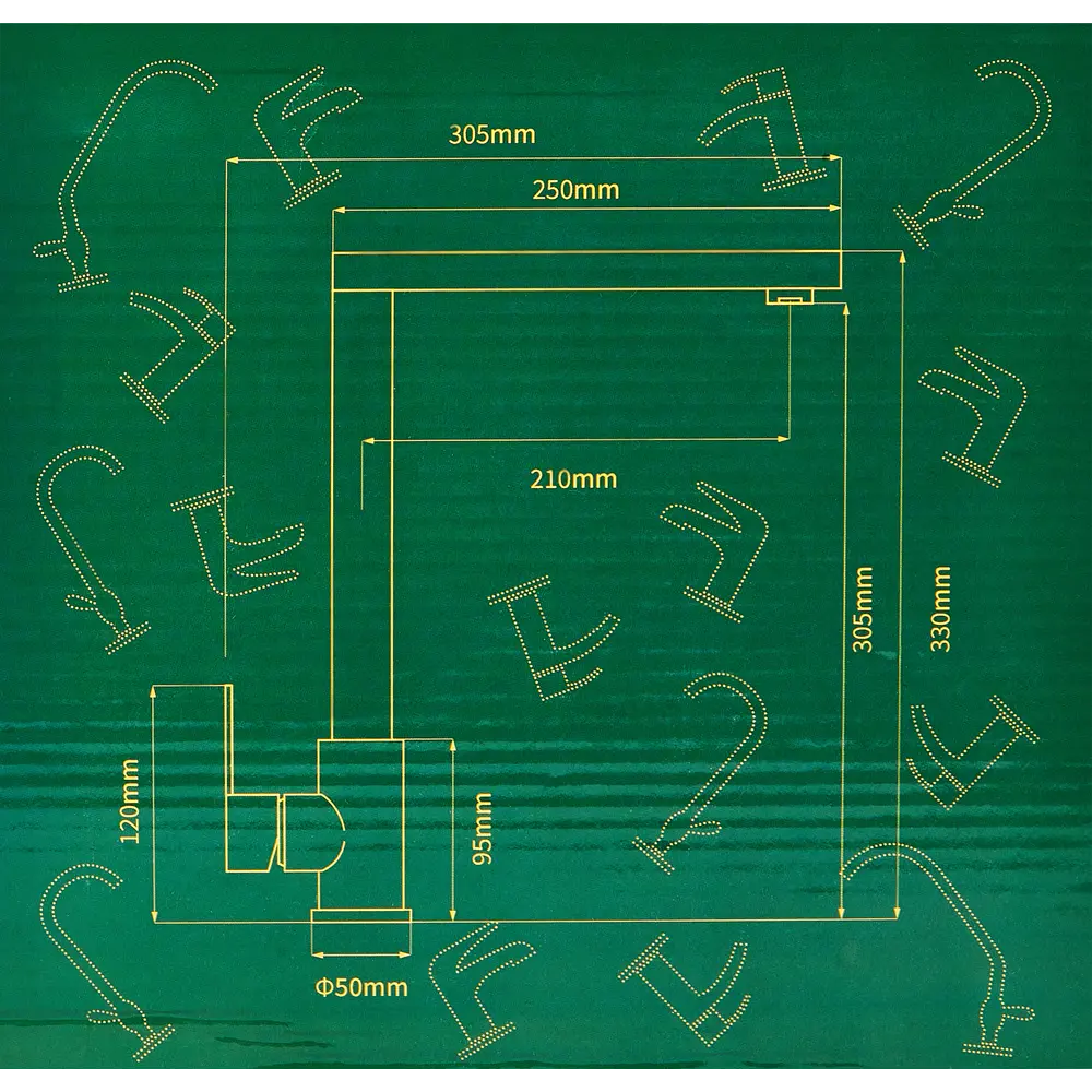 Смеситель кухонный Vidage VFR0911-1 высота 33 см цвет сатин STLM-2204980 - Вид №7