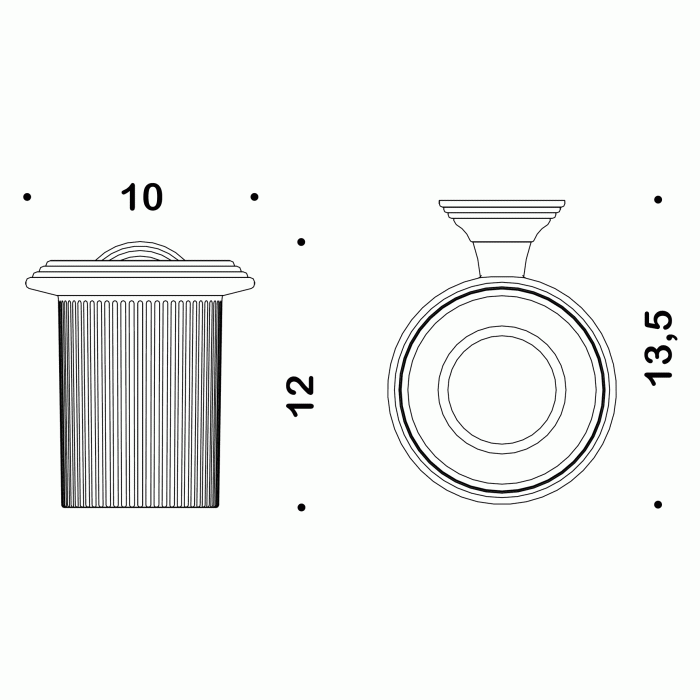 B3302 Стакан настенный (хром) COLOMBO HERMITAGE Colombo Design - Вид №2