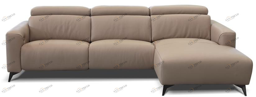 Rossini Sofas Кожаный диван-кресло с шезлонгом sun-id-1353576