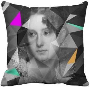 Mineheart Подушка с квадратным мотивом из холста  Acc/080 -bc