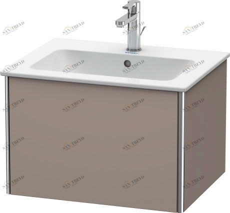 XS407104343 Тумбочка подвесная XSquare #XS4071 610 x 478 мм Базальт матовый, декор Duravit