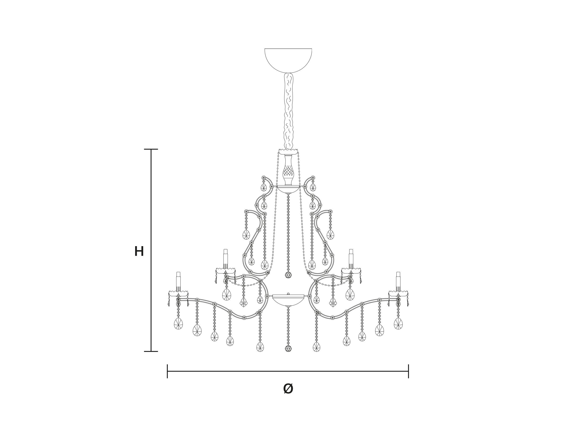 Подвесной светильник с кристаллами Masiero Aqaba ARCH-00153079 - Вид №1