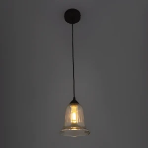 Подвесной светильник Vitaluce Сильвия 1 лампа 3м² Е14 цвет черный матовый