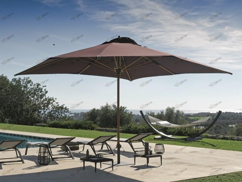 Unopiù Круглый зонт из массива дерева и акриловой ткани Lipari sun-id-1413621