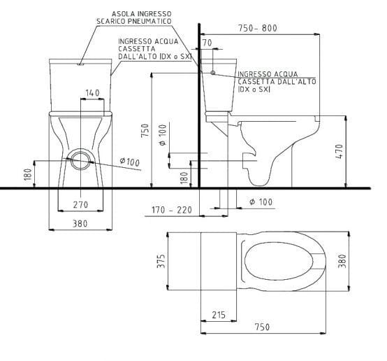 Унитаз с моноблочным окном Thermomat Unika ARCH-00092882 - Вид №2