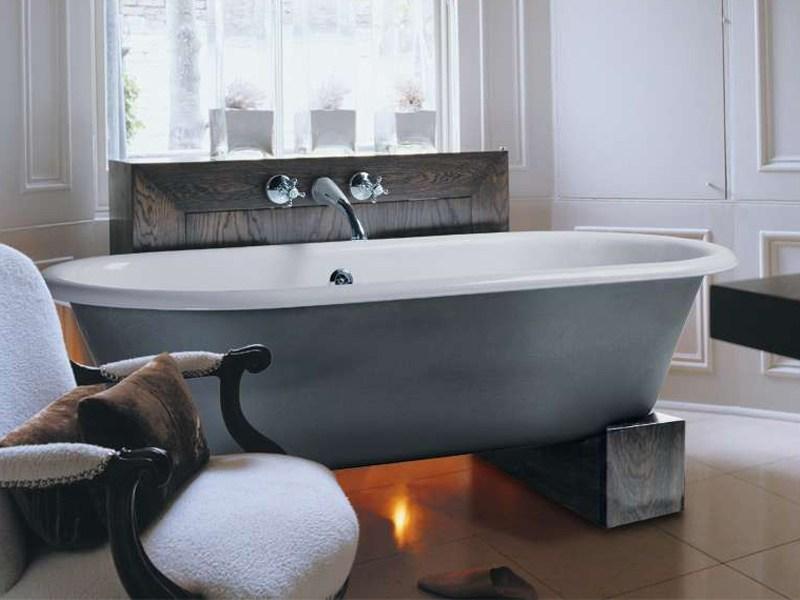 Gentry Home Отдельностоящая чугунная ванна на деревянных ножках Vasche da bagno in ghisa 9153  - Вид №1
