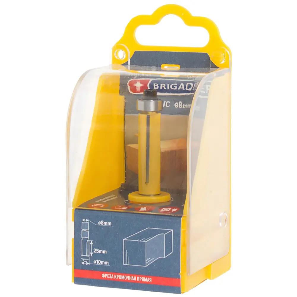 Фреза кромочная прямая 18784801 D10x25 мм BRIGADIER STLM-2136737 - Вид №2
