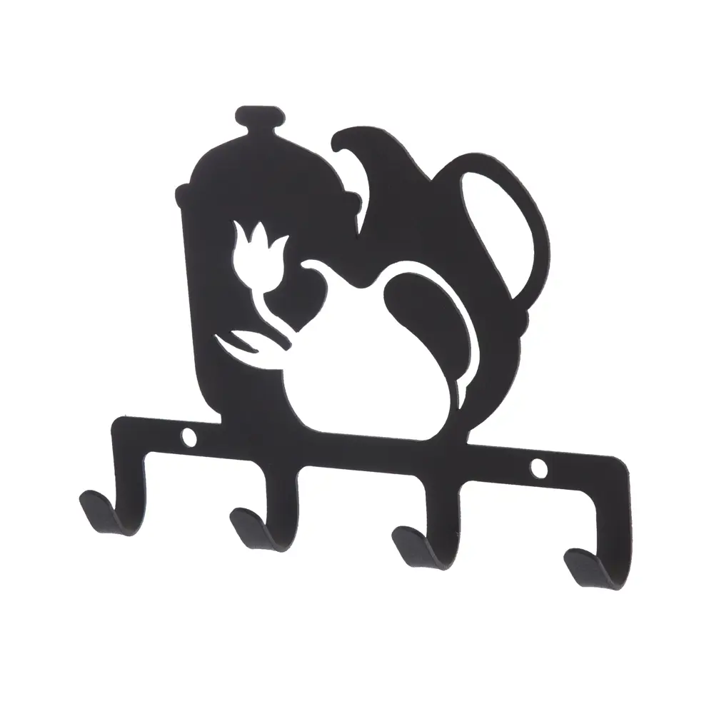 Крючок четырёхрожковый DuckandDog «Завтрак», сталь, матовый чёрный STLM-2098581