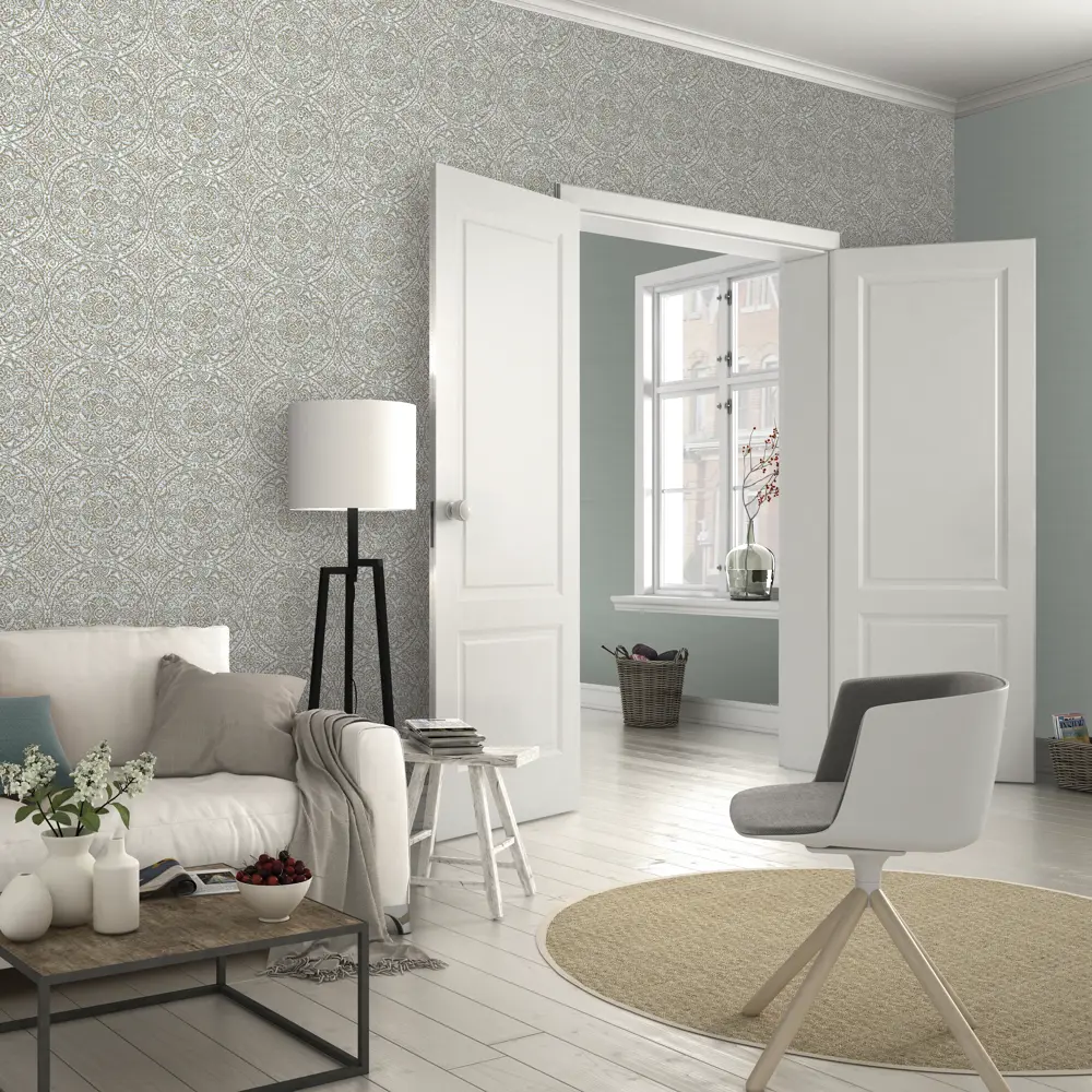 Обои 914832, виниловые на флизелиновой основе, цвет бирюзовый, 1.06x10 м Rasch Mosaique STLM-2113545 - Вид №4