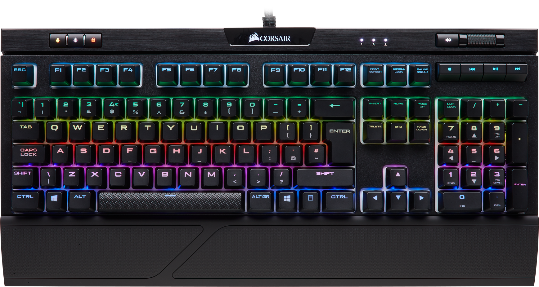 CH-9104113-RU Игровая клавиатура gaming™ strafe rgb mk.2 mechanical gaming keyboard, backlit rgb led, cherry mx silent (russian) Corsair Santreyd 