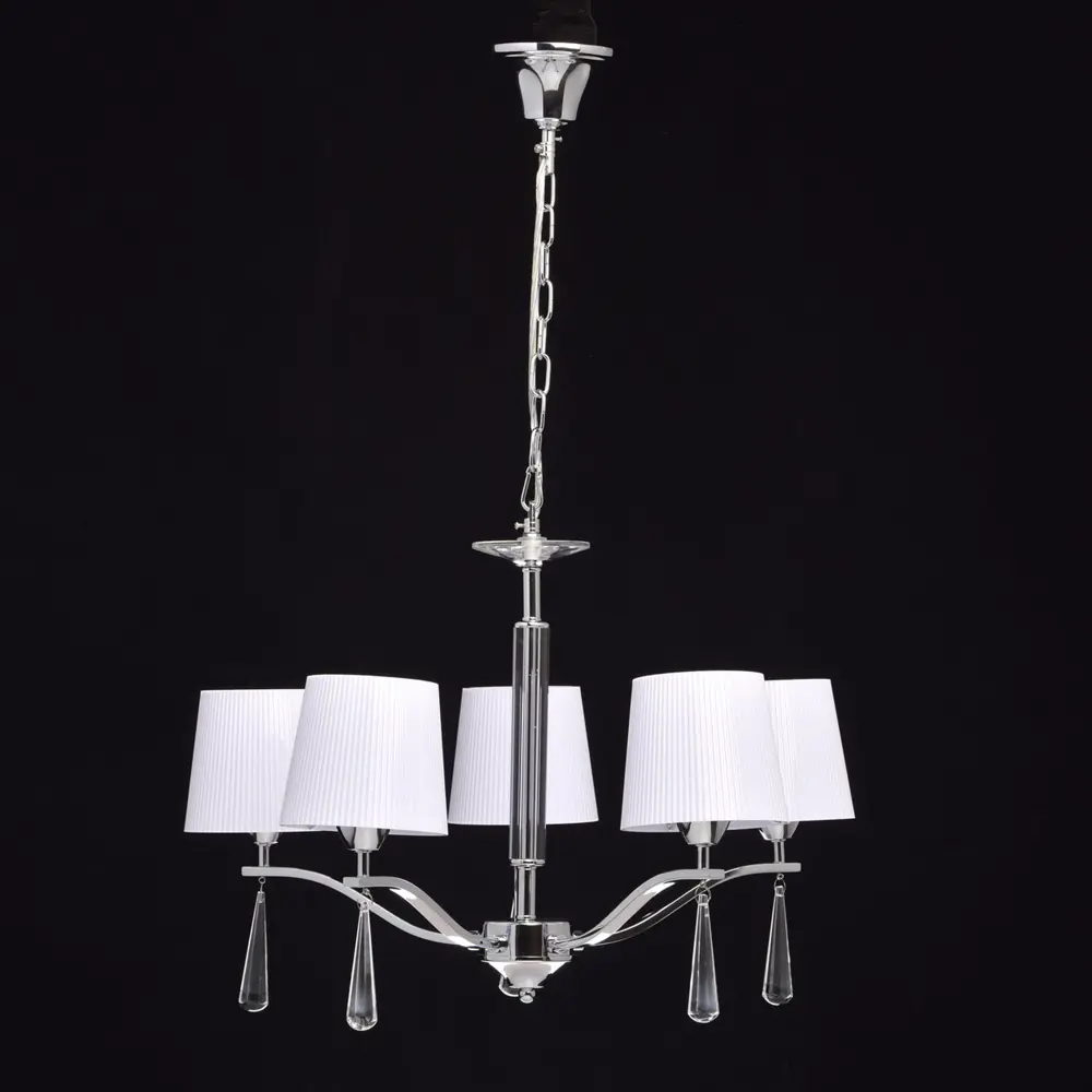 Люстра подвесная "Прато" 5 ламп 10 м2 цвет хром/сиреневый MW-Light STLM-2086309 - Вид №2