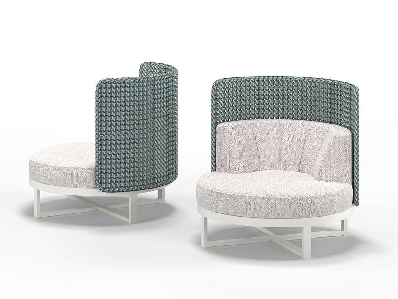 Тканевое садовое кресло с высокой спинкой и подлокотниками MAMAGREEN Munia ARCH-00056271 - Вид №2