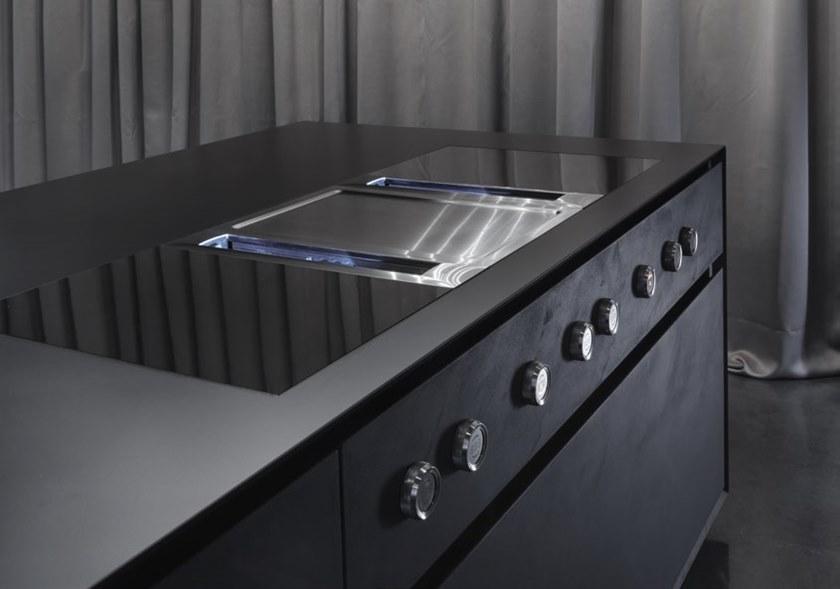 RIFRA Кухня с черным бетонным островом One sun-id-1399093 - Вид №2