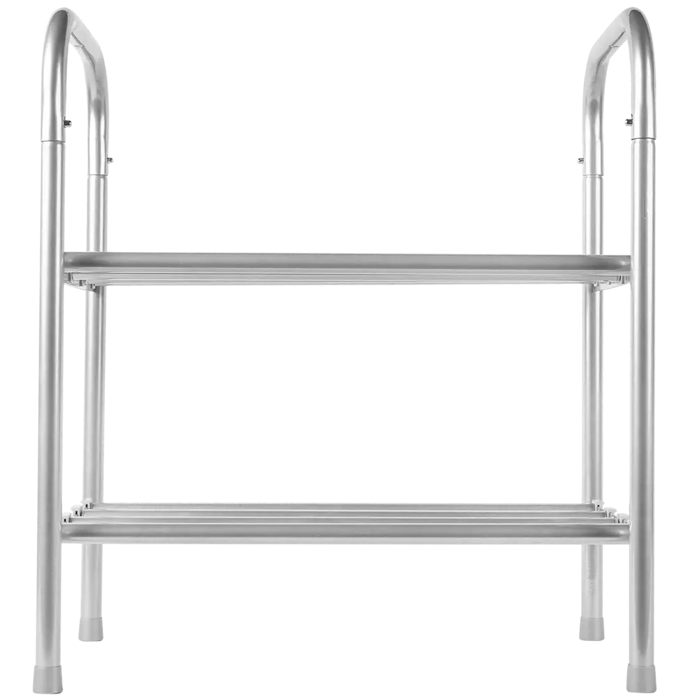 Этажерка для обуви Spaceo 53x47-79.5x29 см 2 полки металл цвет хром Полка раздвижная STLM-2083567 - Вид №3