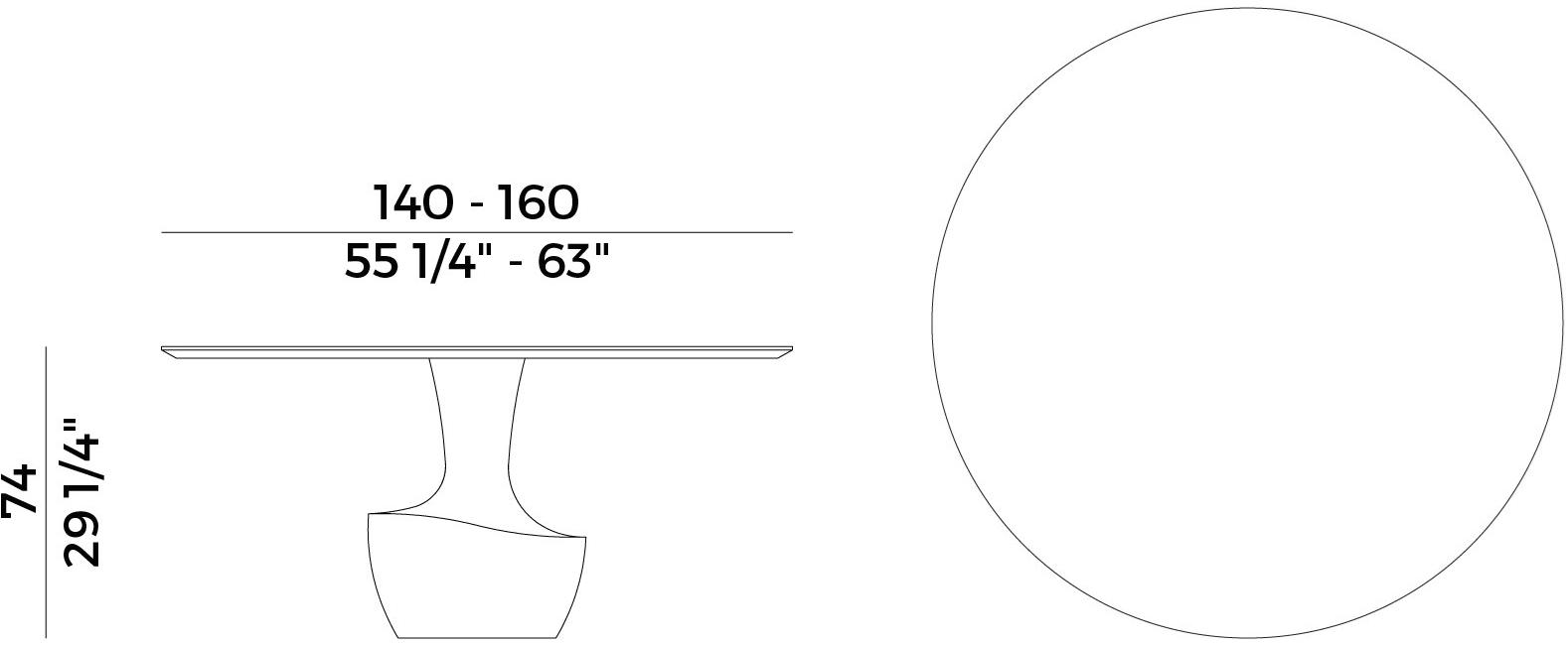 Potocco Стол из мрамора с кварцевой основой, покрытой смолой Anfora 897/t - Вид №3
