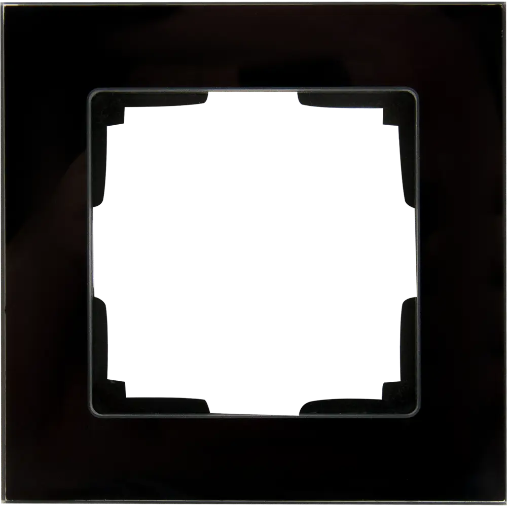 WERKEL Favorit - Стеклянная рамка для розеток черный матовый 17781501 STLM-0008570