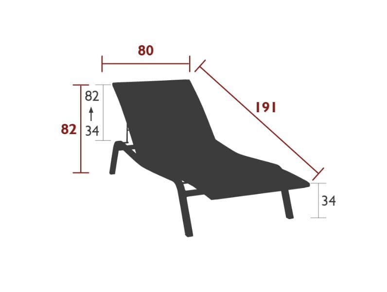 Алюминиевая откидная Садовая кровать Fermob Alizé ARCH-00117248 - Вид №7