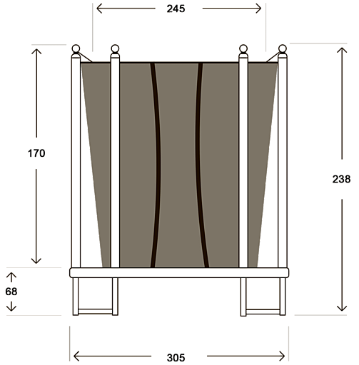 Батут hasttings classic green (3,05 м) Hasttings sun-id-2068521 - Вид №1