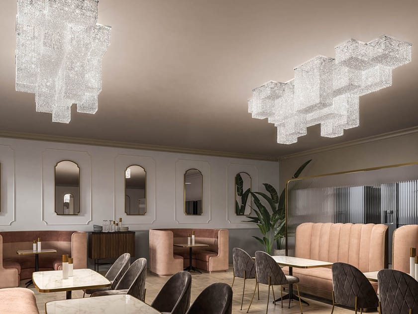 Потолочный светильник с кристаллами Masiero куб ARCH-00037277