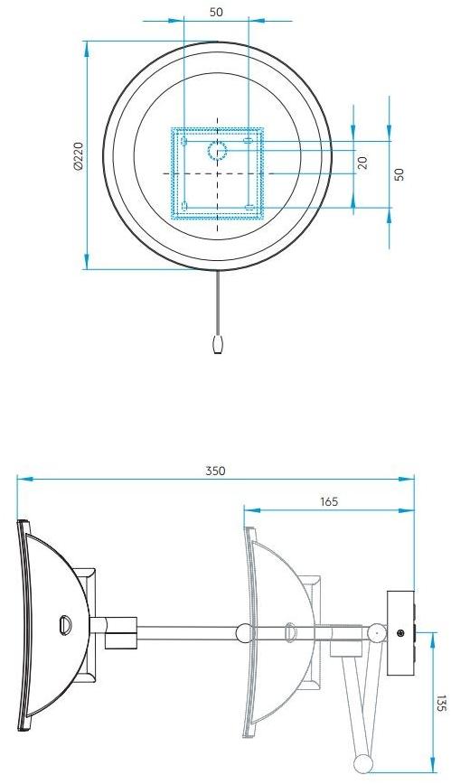 Astro Lighting Круглое увеличительное зеркало со встроенной подсветкой  1055001  - Вид №1