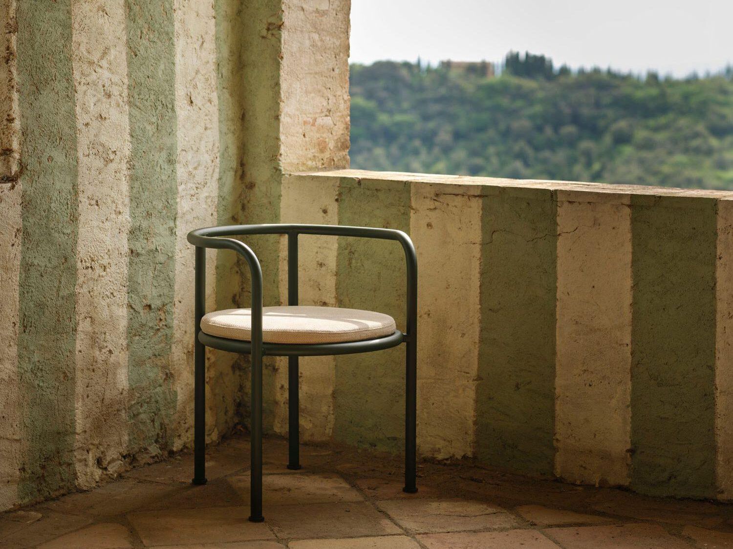 Алюминиевый стул с порошковым покрытием с подлокотниками FAST Roè ARCH-00081894 - Вид №6