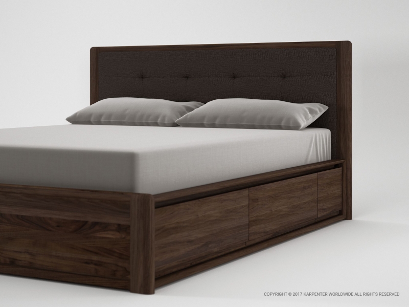 441_866 Двуспальная кровать с тканевым изголовьем Karpenter Circa17 - Вид №3