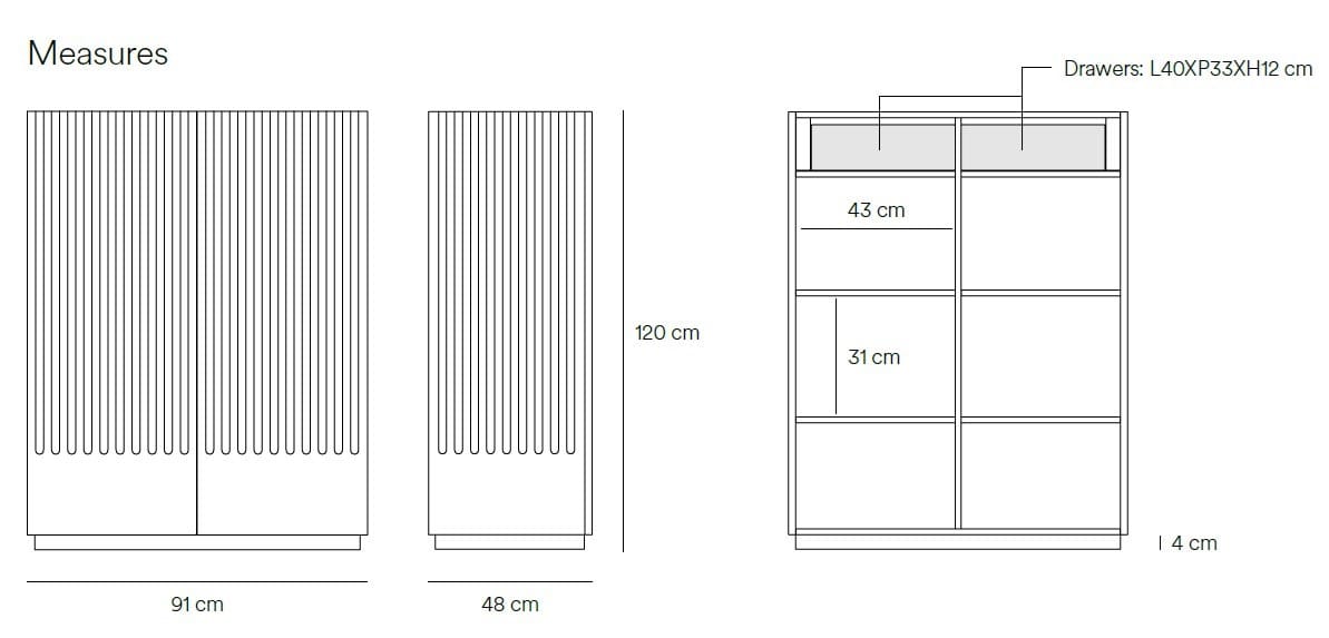 Шкаф из МДФ с распашными дверцами TEULAT Doric ARCH-00081769 - Вид №8