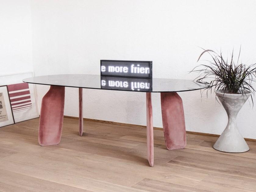 DANTE - Goods And Bads Овальный обеденный стол из стекла Bavaresk sun-id-1472765 - Вид №2