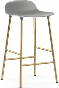 1400925 Barstool 65 cm Brass Grey Normann Copenhagen Form
